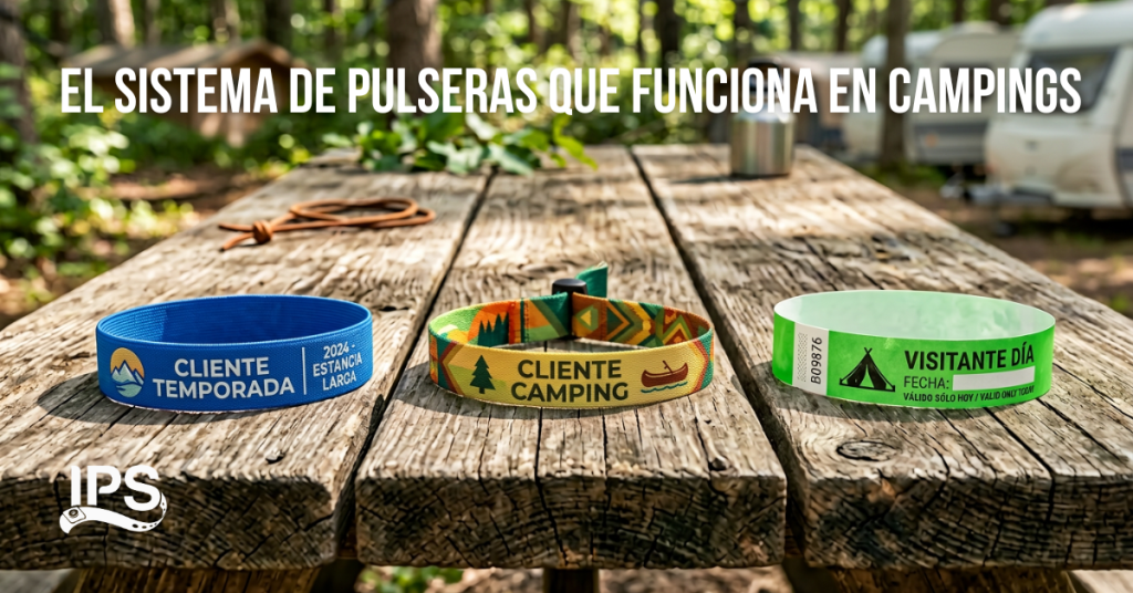 pulseras para camping identificacion clientes temporada estancia visitantes