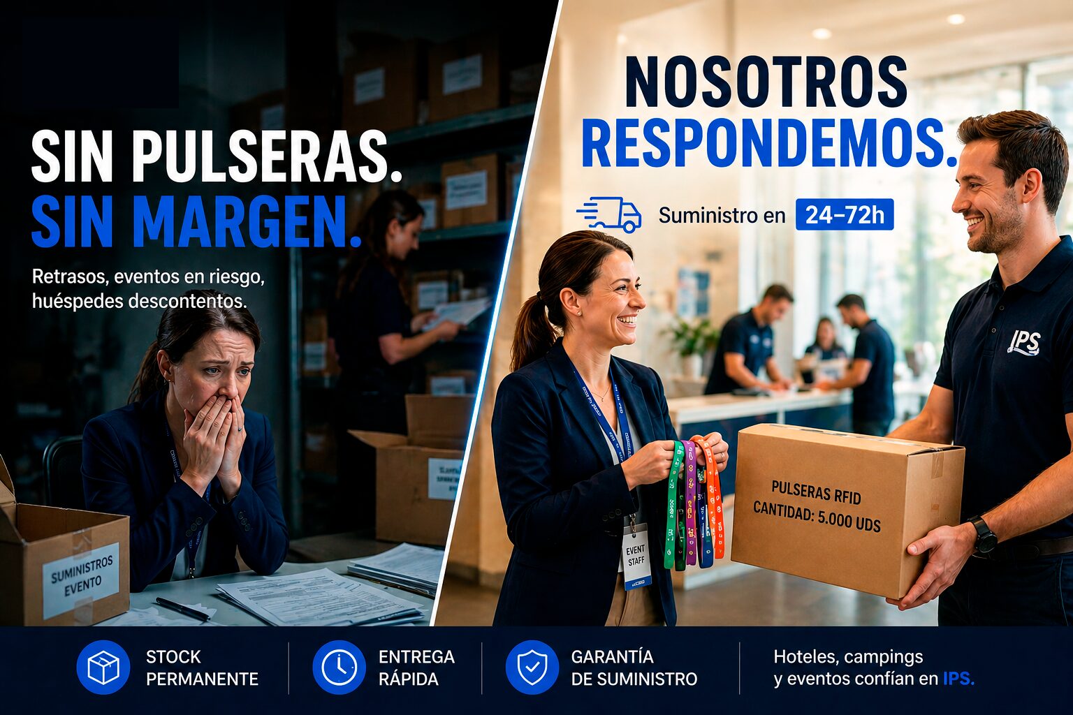 suministro urgente pulseras