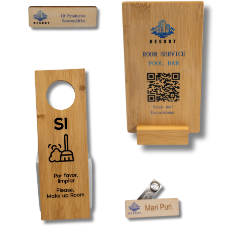 Accesorios ecológicos personalizados para hoteles y promociones